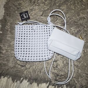 BC Open Woven Crossbody Bag With Insert